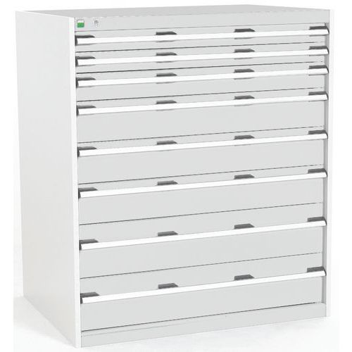 Szafki warsztatowe z szufladami Bott Cubio, 120 x 105 x 65-75 cm, 8 szuflad