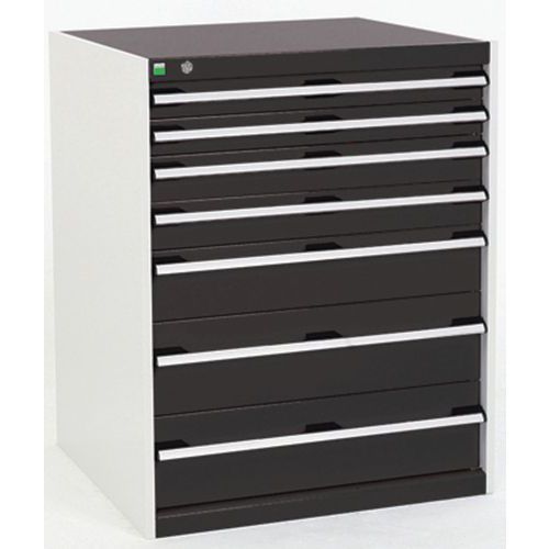 Warsztatowe szafki z szufladami Bott Cubio, 100 x 80 x 52,5-75 cm, 7 szuflad