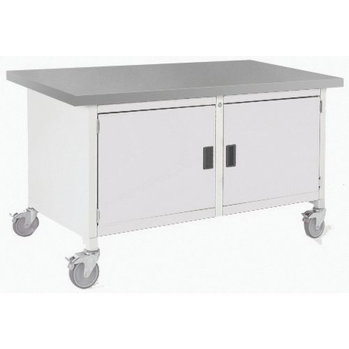 Mobilny stół warsztatowy Bott Cubio Storage, 84 x 150 x 75 cm, 2 szafki, multipleks/linoleum