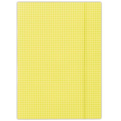 Teczka z gumką DONAU, karton, A4, 400gsm, 3-skrz. w kratę