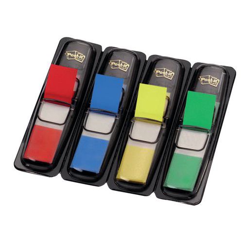 Zakładki indeksujące POST-IT® (683-4AB), 12x43mm, 4x35 kart., mix kolorów neonowy