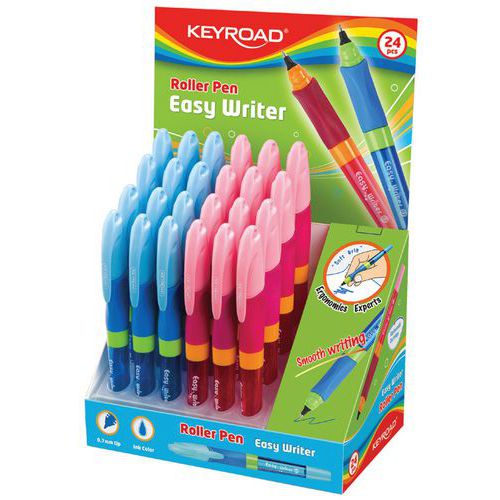 Pióro kulkowe KEYROAD Easy Writer, 0,7mm, pakowane na displayu, mix kolorów