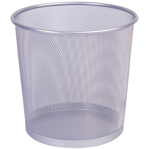 Kosz na śmieci Q-CONNECT Office Set, metalowy, 12l, srebrny Kosz na śmieci Q-CONNECT Office Set, metalowy, 12l, srebrny