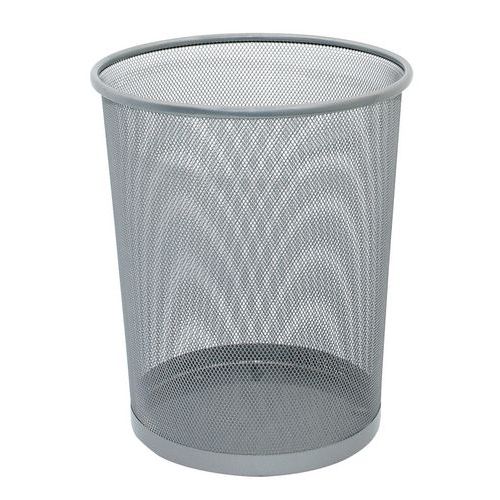 Kosz na śmieci Q-CONNECT Office Set, metalowy, 19l, srebrny Kosz na śmieci Q-CONNECT Office Set, metalowy, 19l, srebrny