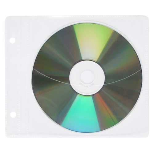 Koperty na płyty CD/DVD OFFICE PRODUCTS, do wpinania, 10szt., transparentny