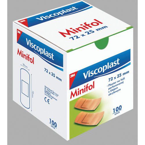 Plastry VISCOPLAST MINIFOL 7,2x2,5cm, 100szt. Plastry VISCOPLAST MINIFOL 7,2x2,5cm, 100szt.