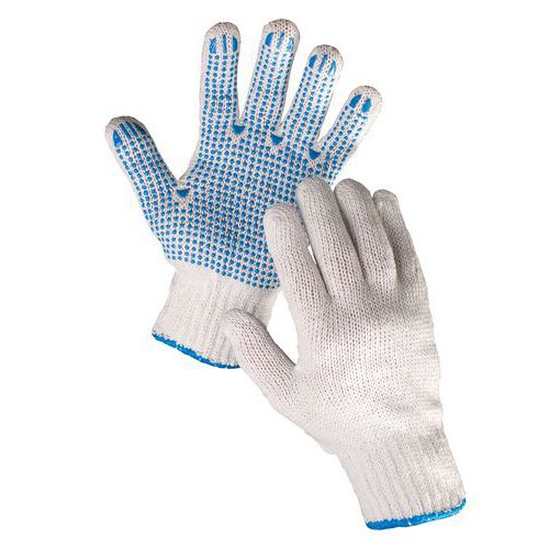 Rękawice Plover, montażowe, rozm. 10, biało-niebieskie