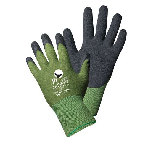 Rękawice Virdis, montażowe, nylon+lateks, zielono-czarny