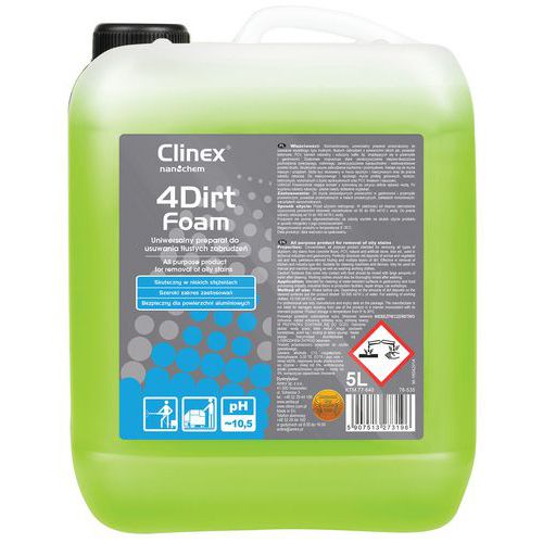 Preparat CLINEX 4Dirt Foam 5L 77-646, do usuwania tłustych zabrudzeń