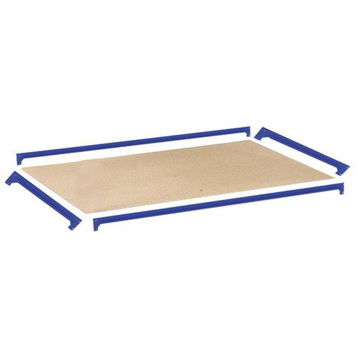 Dodatkowa półka z płyty wiórowej, 152,5 cm, 80 kg, niebieska Dodatkowa półka z płyty wiórowej, 152,5 cm, 80 kg, niebieska