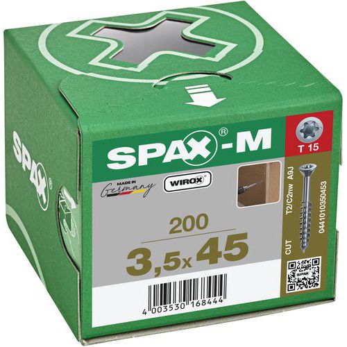 Uniwersalne wkręty Spax z łbem stożkowym do płyt MDF