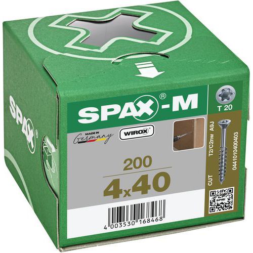 Uniwersalne wkręty Spax z łbem stożkowym do płyt MDF