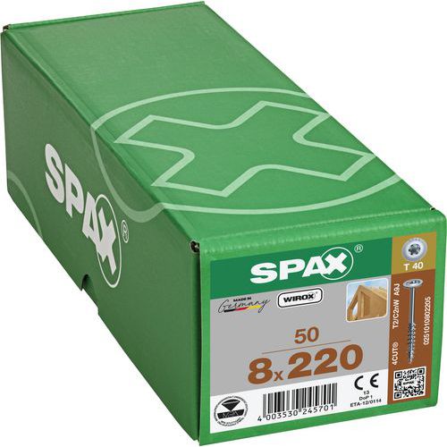 Wkręty do drewna Spax TX z łbem płaskim ø 8 mm