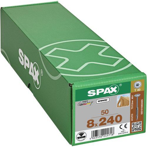 Wkręty do drewna Spax TX z łbem płaskim ø 8 mm