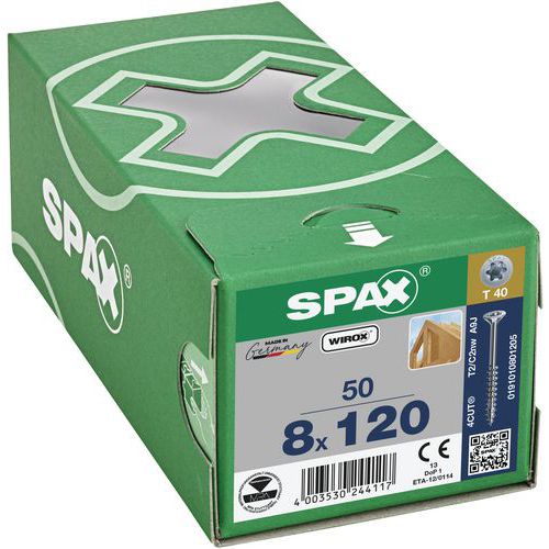 Wkręty do drewna Spax TX z łbem stożkowym ø 8 mm