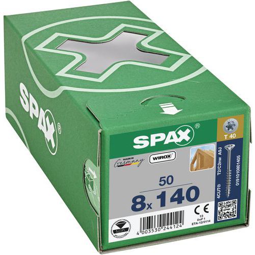 Wkręty do drewna Spax TX z łbem stożkowym ø 8 mm