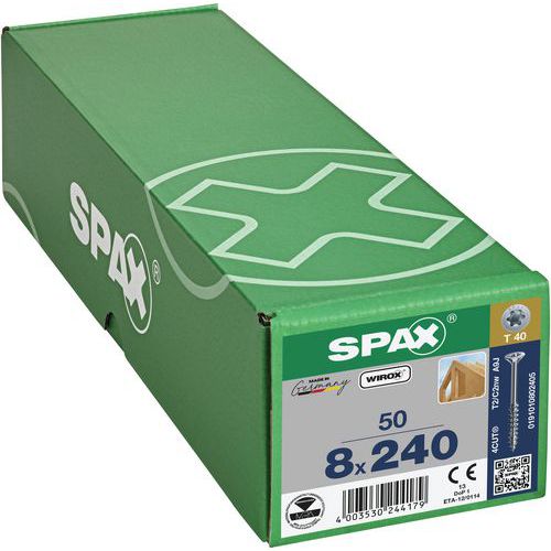 Wkręty do drewna Spax TX z łbem stożkowym ø 8 mm