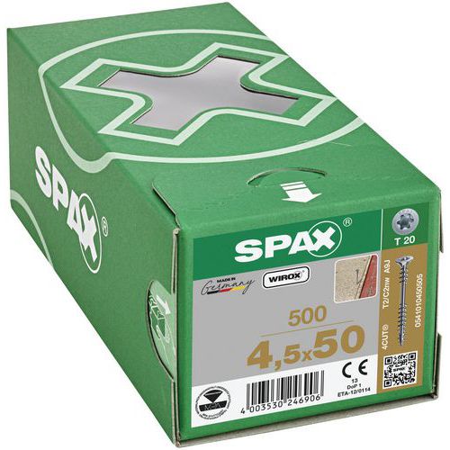 Wkręty montażowe Spax TX z łbem stożkowym ø 4,5 mm