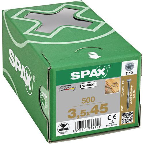Wkręty podłogowe z łbem stożkowym Spax TX ø 3,5 mm
