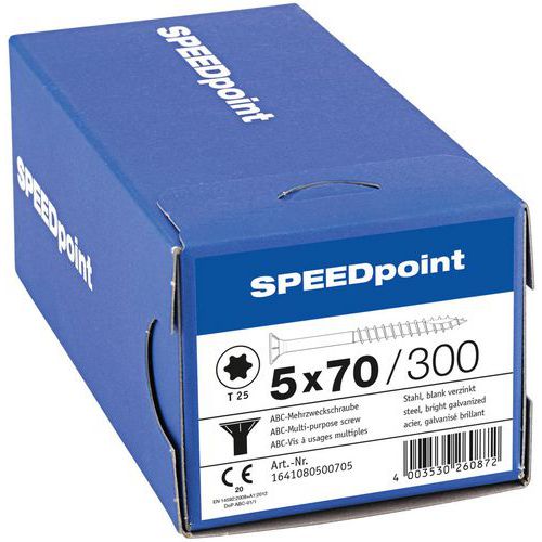 Wielofunkcyjne śruby z łbem stożkowym Speedpoint TX ø 4,5 - 5 mm