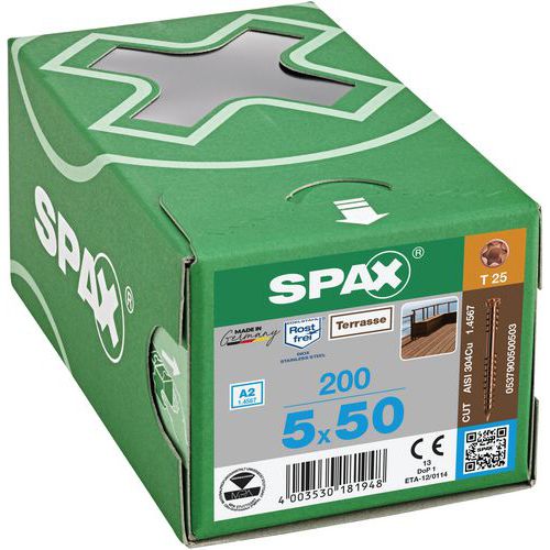 Wkręty do drewna Spax TX Terrasse z łbem walcowym ø 5 mm