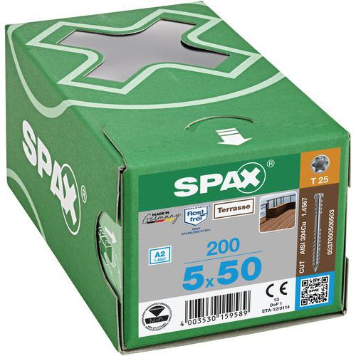 Wkręty do drewna Spax TX Terrasse z łbem walcowym ø 5 mm