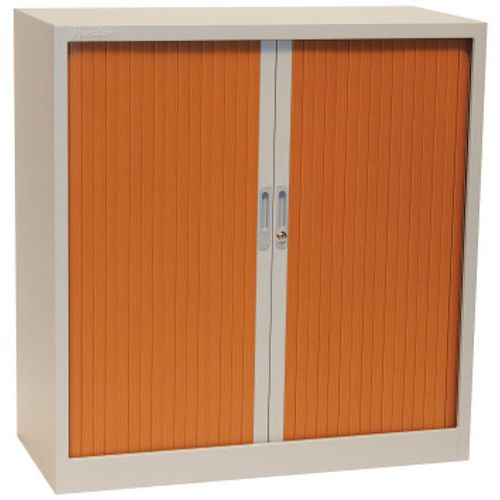 Metalowe szafy aktowe z roletą Manutan Expert, 2 półki, 105 x 100 x 45,7 cm