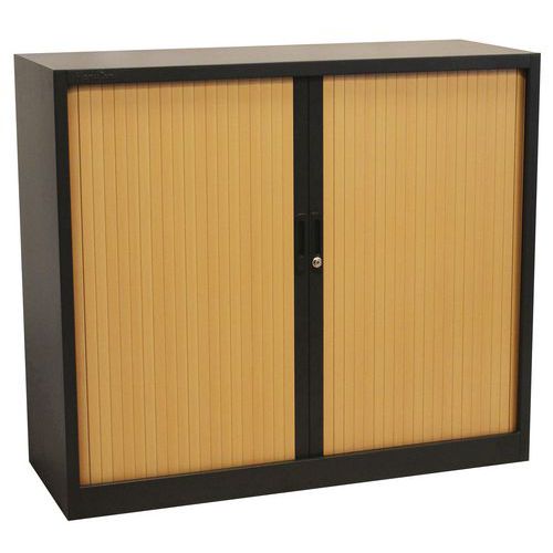 Metalowe szafy aktowe z roletą Manutan Expert, 2 półki, 105 x 120 x 45,7 cm