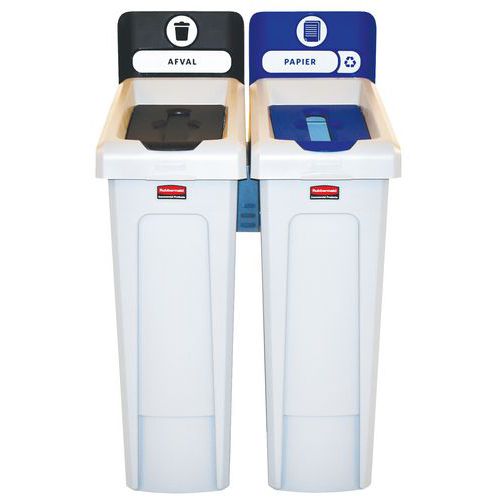 Stacja do recyklingu Slim Jim 174 l – etykieta NL – Rubbermaid