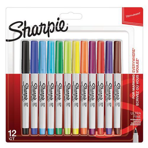 Marker permanentny Sharpie z bardzo cienką końcówką, wiele kolorów