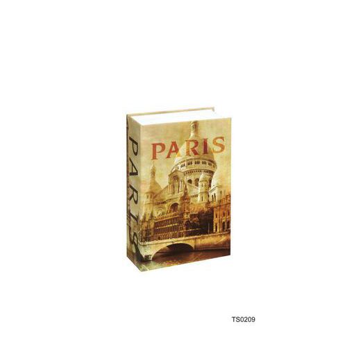 Metalowa skrzynka zabezpieczająca w kształcie książki Paris