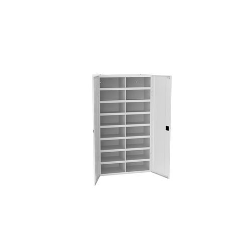Szafy warsztatowe metalowe z przegródkami SFR162, 180 x 100 x 53 cm