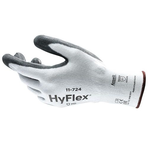 Rękawice robocze Ansell HyFlex® 11-724 częściowo powlekane poliuretanem