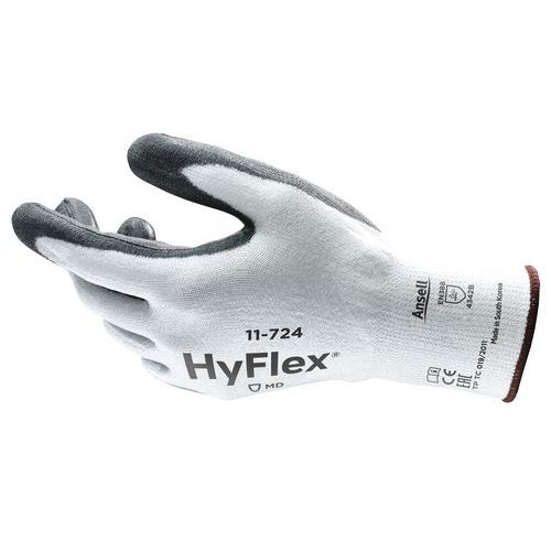 Rękawice robocze Ansell HyFlex® 11-724 częściowo powlekane poliuretanem