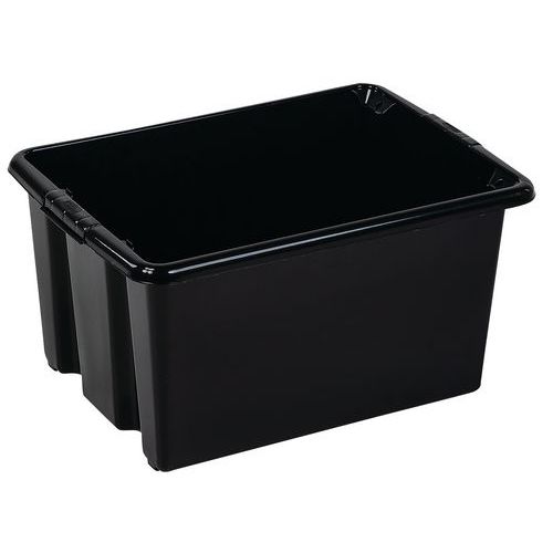 Plastikowe pojemniki do przechowywania Manutan Expert, czarne