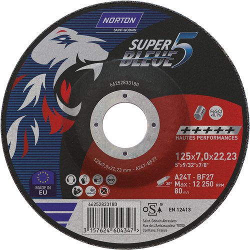 Norton Super Blue 4 metalowe tarcze szlifierskie