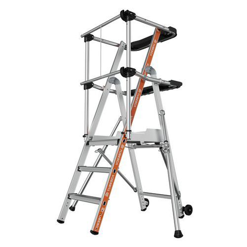 Podesty aluminiowe Raptor Tubesca-Comabi, dwie półki