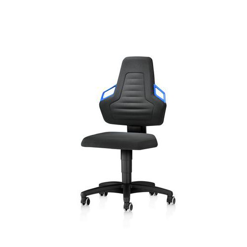 Krzesło warsztatowe Bimos Ergoconfort Supertec z miękkimi kółkami