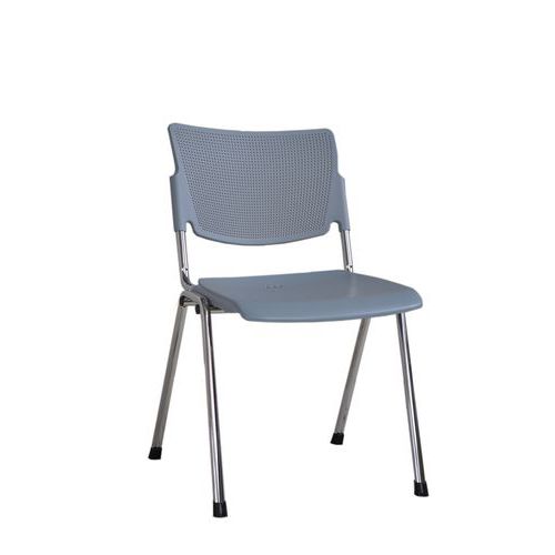 Plastikowe krzesła do jadalni MIA Chrom