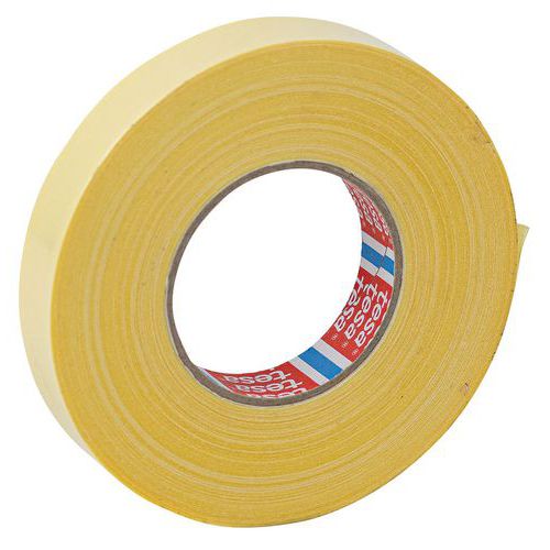 Dwustronna taśma klejąca materiałowa Tesa, biała, 50 m, 25 mm Dwustronna taśma klejąca materiałowa Tesa, biała, 50 m, 25 mm