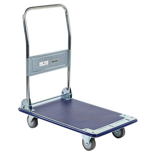 Wózek platformowy ze składanym uchwytem Manutan Expert, do 200 kg Wózek platformowy ze składanym uchwytem Manutan Expert, do 200 kg