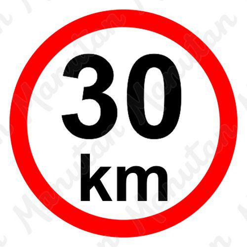 Tablice z nakazami – Ograniczenie prędkości 30 km/h