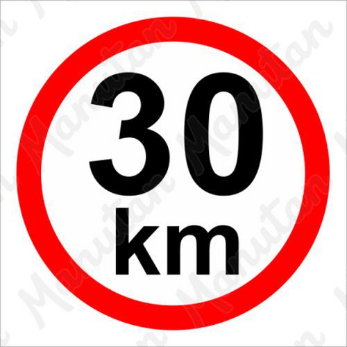 Tablice z nakazami – Ograniczenie prędkości 30 km/h
