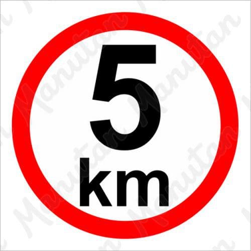 Tablice z nakazami – Ograniczenie prędkości 5 km/h