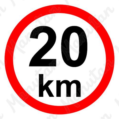 Tablice z nakazami – Ograniczenie prędkości 20 km/h