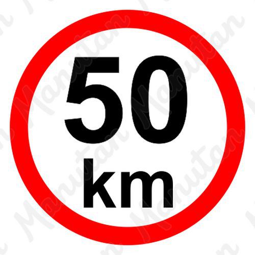 Tablice z nakazami – Ograniczenie prędkości 50 km/h