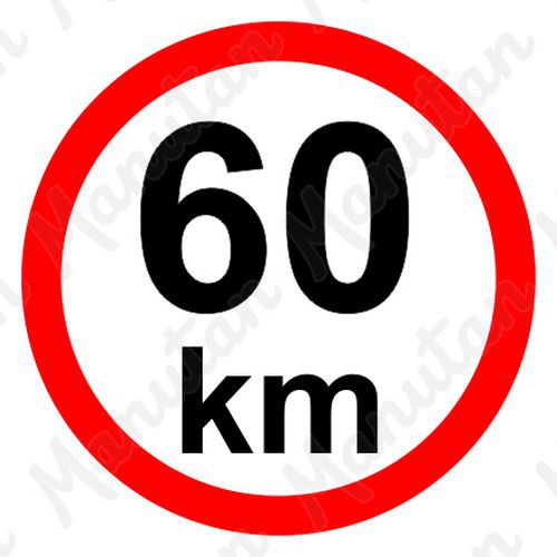 Tablice z nakazami – Ograniczenie prędkości 60 km/h