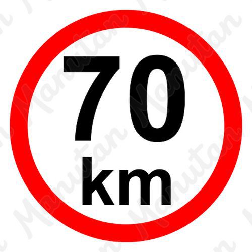 Tablice z nakazami – Ograniczenie prędkości 70 km/h