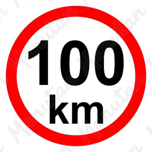 Tablice z nakazami – Ograniczenie prędkości 100 km/h