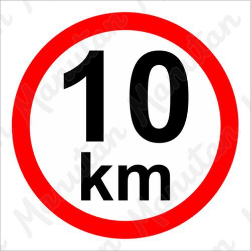 Tablice z nakazami – Ograniczenie prędkości 10 km/h